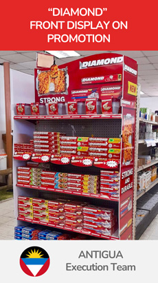 iamond front display on promotion, Antigua