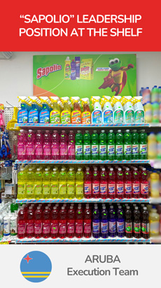 Sapolio leadership position at the shelf, Aruba