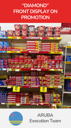 Diamond front display on promotion, Aruba