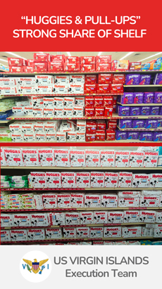 Huggies & Pull-Ups strong share of shelf, US Virgin Island